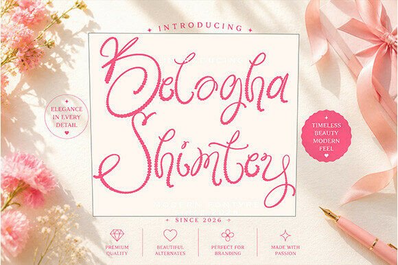 Beloga Shimtey: A Font for Elegant Visual Storytelling