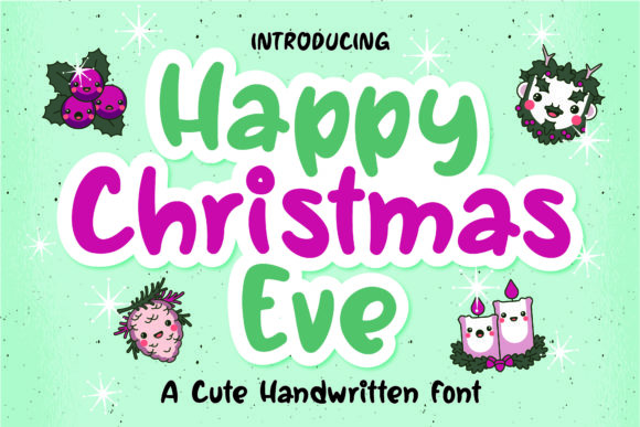 Happy Christmas Eve Font: A Playful Design Asset