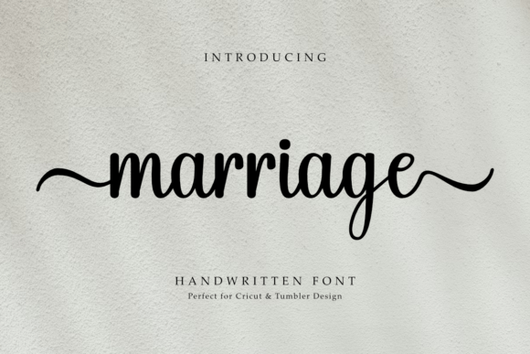 Marriage Font: Adding a Sweet, Handwritten Touch to Your Designs